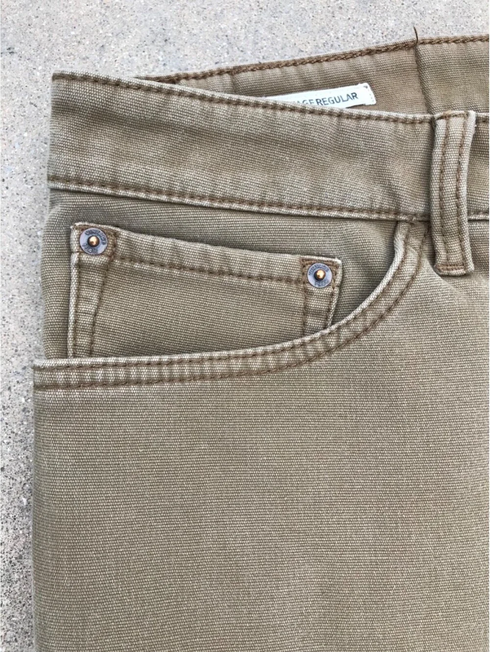 Weatherproof Vintage Men’s Fleece Lined Tan Jeans Size 40x32 Warm Pants Winter